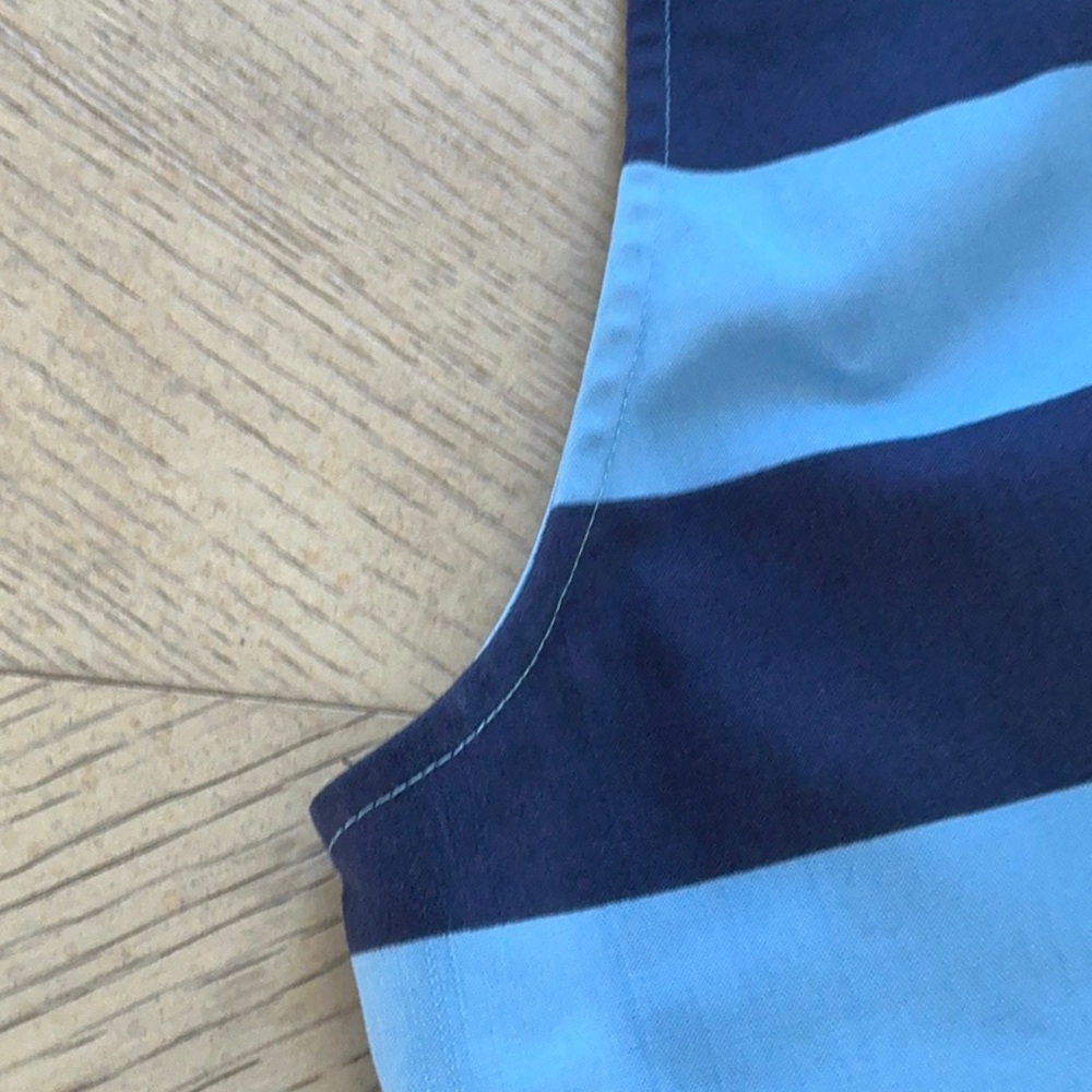 Sail to Sable Navy and Light Blue Striped Sleeveless Dress - Picture 9 of 10